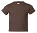 Rabbit Skins 5.5 oz Little Kid Short-Sleeve T-Shirt, 3T, Brown