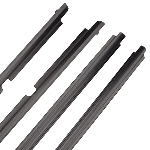 Dasbecan Outer Window Weatherstrip Belt Molding Compatible With Toyota 4Runner 2010-2021 Replaces# 75712-35011 75711-35011 75721-35011 75722-35011 (4Pcs) Sweep Felt Trim Seal Kit #TOP4