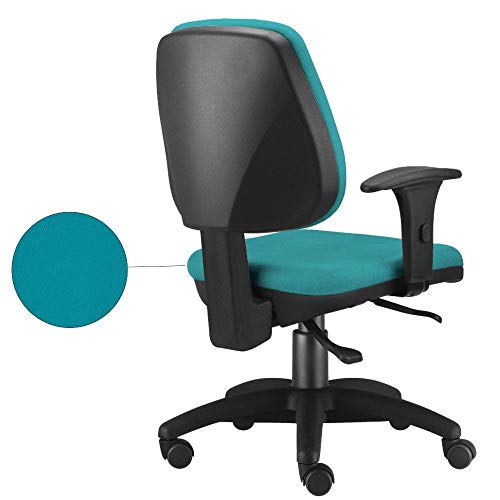 Cadeira Giratória Job Executiva Ergonômica Escritório Couro Sintético Turquesa - Lyam Decor
