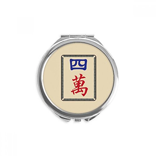 Miroir rond mahjong de poche pour vos retouches beauté lors de vos sorties