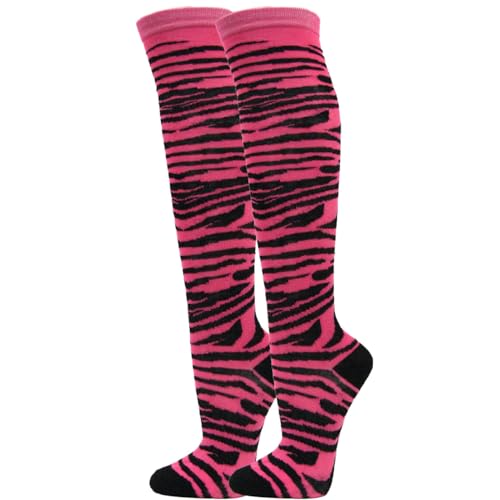 Image of SocksKnee Women Multi-Pack Colorful Variety Design Assorted Activewear Knee-High Stocking Socks, 9-11