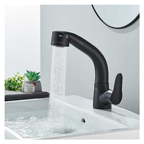 Robinet extractible contre les éclaboussures pour lavabo de salle de bain - 7