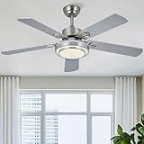52” Modern Ceiling Fans with Lights Remote...