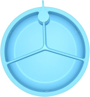 ibasenice Descanso De Utensílio De Silicone Para Cachorro Prato De Servir Bandeja De Alimentação Prato Divisório Prato Dividido Para Bebê Prato De Comer Bebê Tigela Talheres Ventosa Pratos