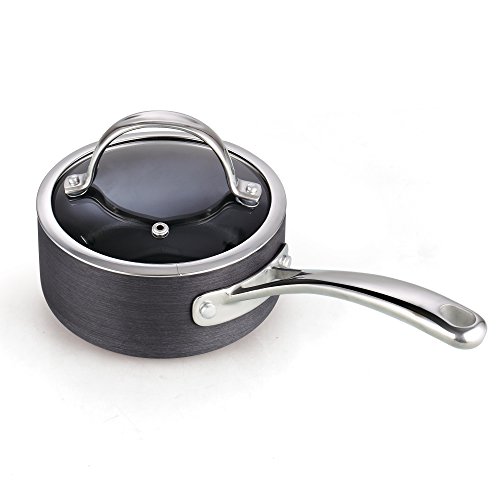 Cooks Standard Hard Anodize Sauce Pan, 1 Qt, Black #TOP1