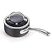 Cooks Standard 1-Quart Saucepan Hard Anodized Nonstick with Glass Lid, Cooking Sauce pot Milk Pan, Black