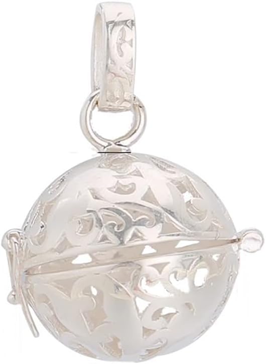 925 Sterling Silver Ball Cage Pendants for 8-14mm Round Bead or Pearl, Pearl Locket Cage Pendant for DIY Necklace Crafting Jewelry Making