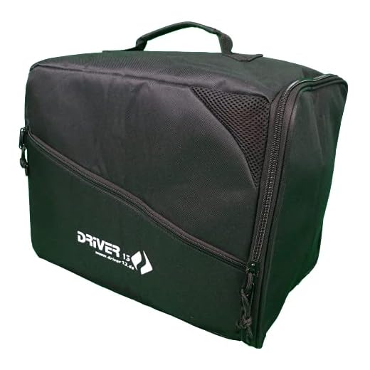 Driver13 Helmtasche Motocrosshelm Motorradhelm, Helmet Bag gepolstert mit Belüftung und Außenfach, schwarz