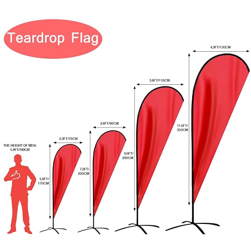 FSFLAG Personalisierte Anpassung Swooper Flagge, Werbung Feder Flagge, Teardrop Flagge, Rechteck Flagge, Benutzerdefinierte Banner, Schilder für Unternehmen und Schaufenster – Bild 4