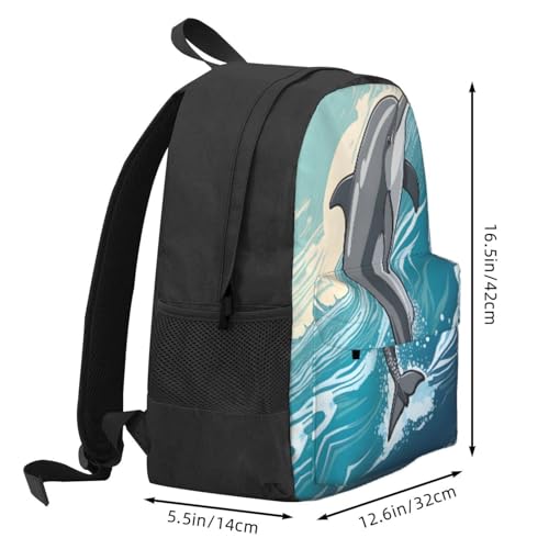 Dolphin Large Capacity Travel Backpack - Polyester Backpack,Multi-Functional Storage Bag3