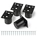 Produktbild Qacpahucy 4 Stück 5cm Möbelfüße aus Alulegierung Schrankfüße Beine Möbelfüße Verstellbar Sofa Möbelbeine Pour Tables chaises canapés armoires étagères en alliage d'aluminium Avec vis (Schwarz)