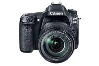 Canon EOS 80D DSLR Digitalkamera inkl. EF-S 18-135mm F3.5-5.6 is USM Objektiv (24,2 Megapixel, 7,7 cm (3 Zoll) Display, DIGIC 6 Bildprozessor, NFC und WLAN, Full HD), schwarz – Ansicht 5