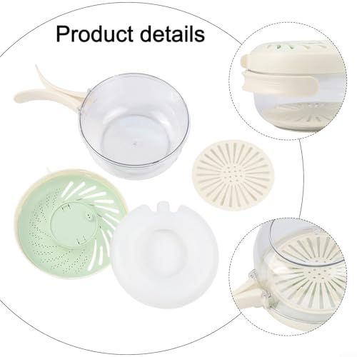 Colador multifuncional 3 en 1 con tapa y cesta verde miniatura 7