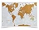Weltkarte Zum Rubbeln mit Geschenkröhre + BONUS Europa-Rubbelkarte - Maps International - Über 50 Jahre in der Kartenherstellung