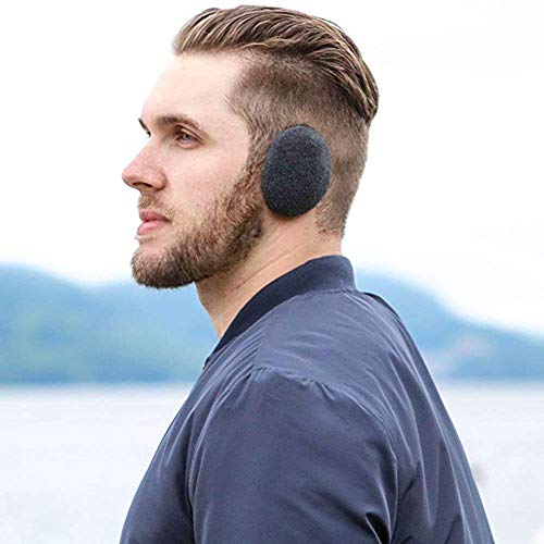Kmdjg818 Bandless Earcaps Ear Muffs,Soft Winter Ear Warmers For Cold Weather Ear Covers For Men And Women Fleece Winter Outdoor 3 Sizes Carbon Black #TOP2
