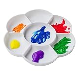 LUCKSTAR Paint Palette, 1PC Plastic Plum Blossom Shaped Paint Palette Color Mixing Tray Paint Mixer