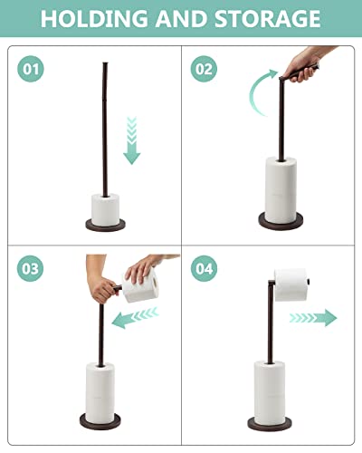 Toilet Paper Holder Stand, Free Standing Toilet Paper Holder For Jumbo Mega, Oil Rubbed Bronze Toilet Paper Stand, Housen Solutions Zjh3702 #TOP5