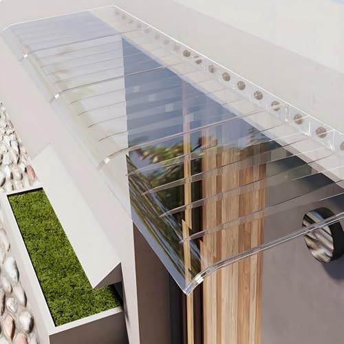 Auvent extérieur imperméable sans perçage pour protection balcon et terrasse