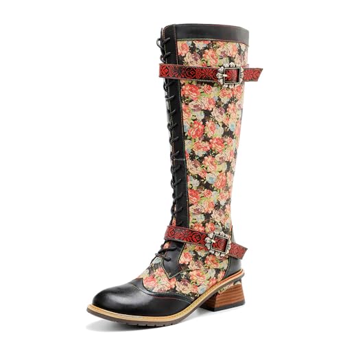 Bottes longues en cuir mollet large : la solution antidérapante pour l'hiver