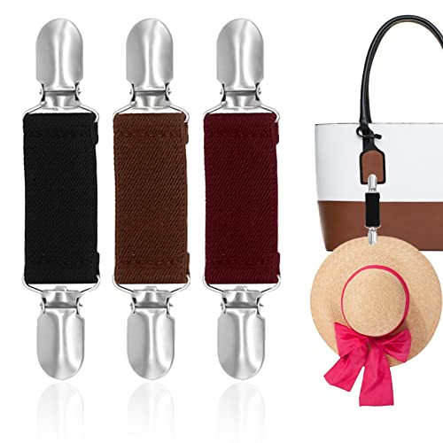 Hat Clip for Travel - Cardigan Clip: Magnetic Hat Clip for Travel, Dress Clips, Back Cinch, Clothes Clips, Sweater Clips - 3 Pack