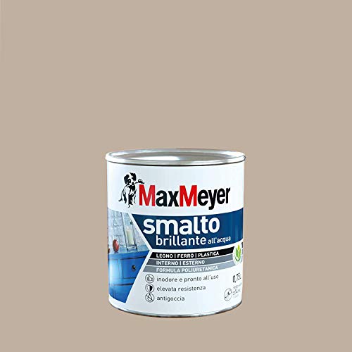 Maxmeyer Smalto All'Acqua Poliuretanico Brillante Tortora 0,75 L