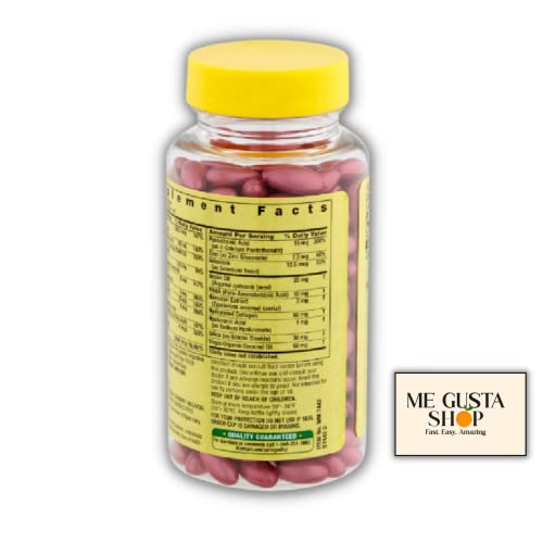Extra Strength Hair, Skin & Nails Dietary Spring Valley Supplement, Biotin-Collagen-Gelatin 120ct + Me Gustas Sticker - Thumbnail 5