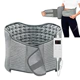 Heat Pads for Back Pain Relief Upgraded Electric Heating Pad with Adjustable Waist Belt, 6 Temperature & 4 Timer, Ergonomic Design for Women & Men