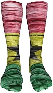 702 Unisex Walking Socks Wooden Painted Flag Work Socks Wicking Athletic Socks Funky Trainer Socks For Yoga Runing 50Cm