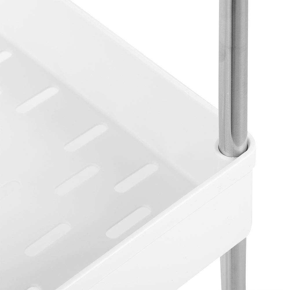 Scaffale portaoggetti da , organizer multistrato durevole per uso domestico, bianco, 3 strati, per bagno, , soggiorno (stile classico [bianco 4 ripiani]
