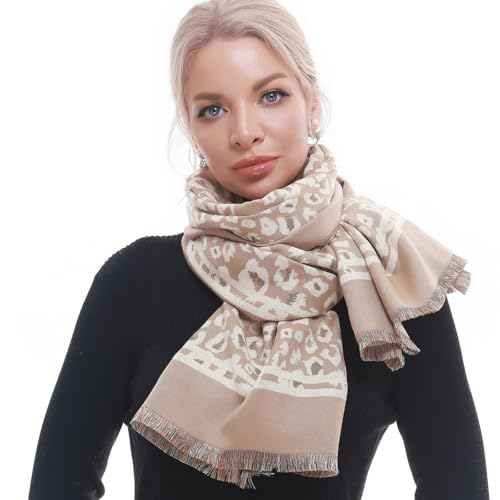 SWAT PANY Scarf for Women Pashmina Blanket Shawls and Wraps Winter Warm Scarves Khaki