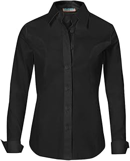 قميص قطن سادة للنساء من شاميز - أسود