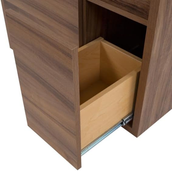 Miniatura 9 de Spring Mill Cabinets Kelby - Moderno tocador de baño flotante de 30 pulgadas con encimera blanca de un solo fregadero, gabinete de 1 puerta, 1 cajón