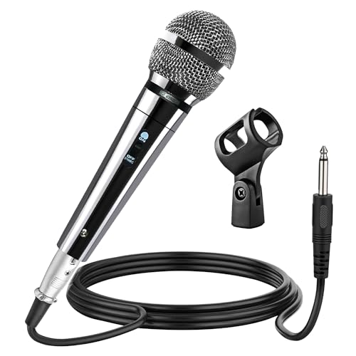 5 CORE Microphone Dynamic Vocal Handheld Mic Cardioid Unidirectional Microfono w On Off Switch + XLR Audio Cable for Singing PM 111 CH