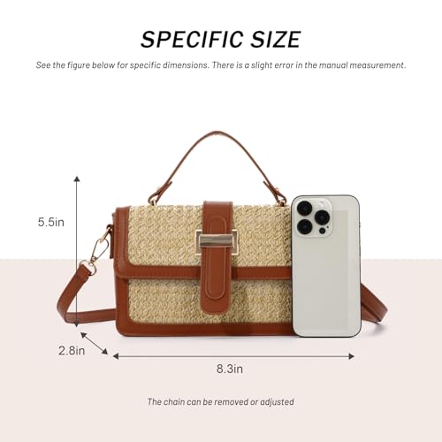 Fecialy Straw Purses for Women Straw Crossbody Bags Beach Handbag Summer Raffia Purses Woven Shoulder Clutch Bag3