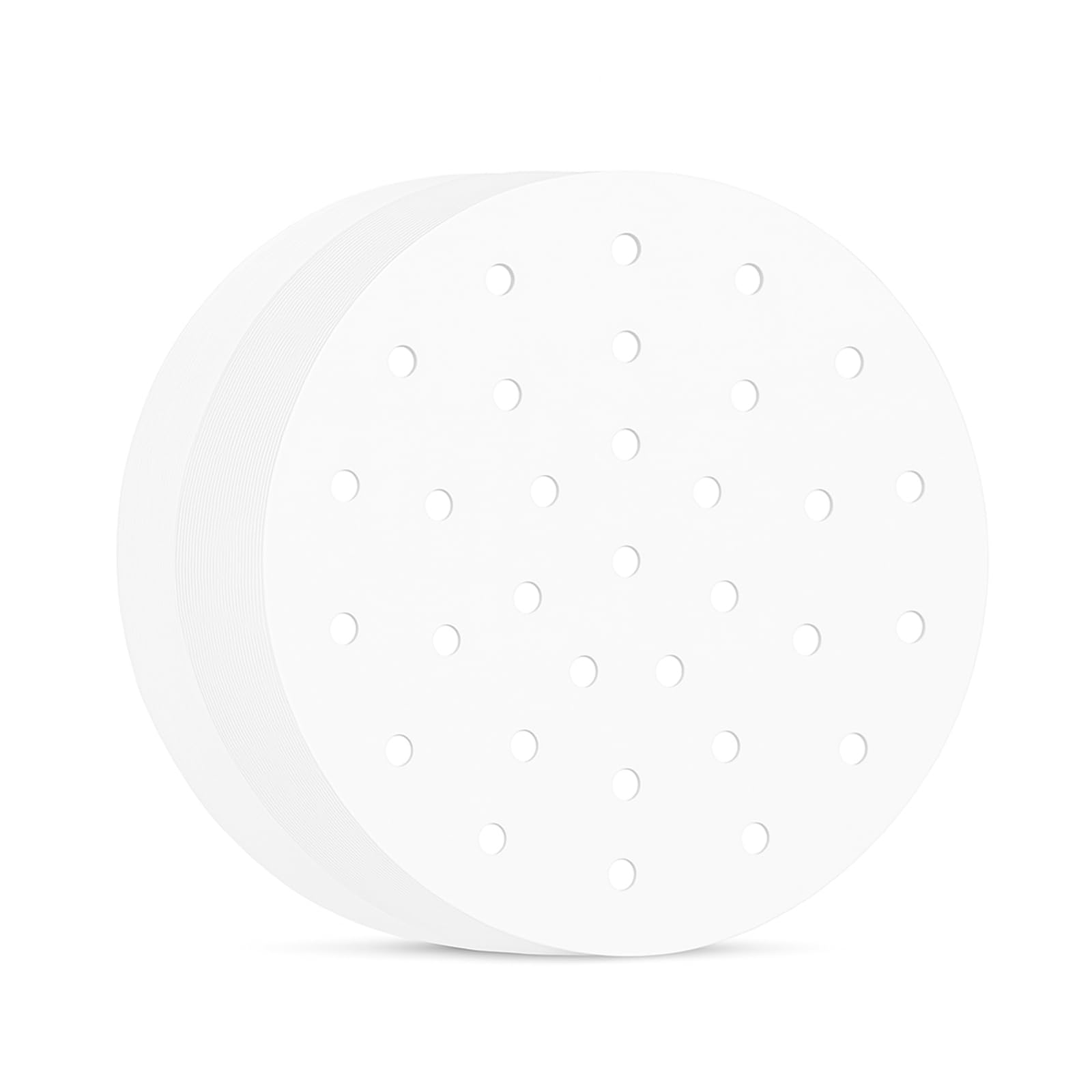 Small Air Fryer Parchment Paper, Set of 200, 5 Inch Round Steamer Liners/Perforated Air Fryer Liners for Airfryer, Steaming Basket and More (6/7/8/9/10in Available)