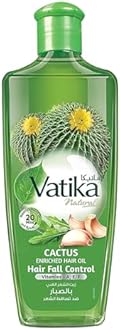 Vatika Naturals Cactus Enriched Hair Oil - Hair Fall Control & Strengthening - Nourishes Scalp & Roots - Reduces Breakage & Promotes Healthy, Thick Hair - for Stronger, Fuller Hair - 300ml