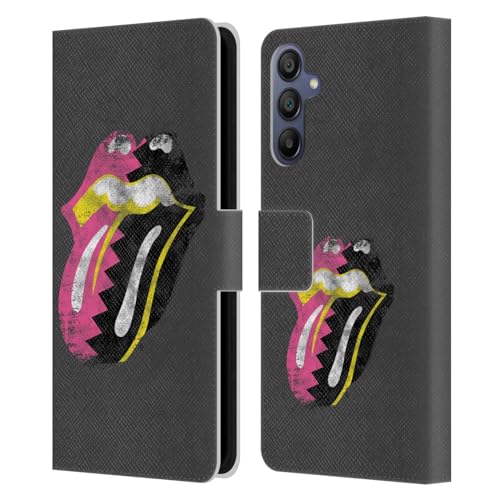 Funda Samsung Galaxy A15 Antigolpes con Tapa de Cuero The Rolling Stones Lengua
