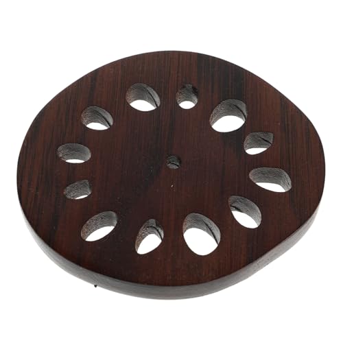 PRETYZOOM Wooden Cup Pad for Drinks Rustic Teacup Cushion for Dining Table Unique for Coffee and Teacups Walnut Design