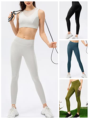 Leggings deportivos para mujer que evitan transparencias con bolsillo seguro anticaídas 6