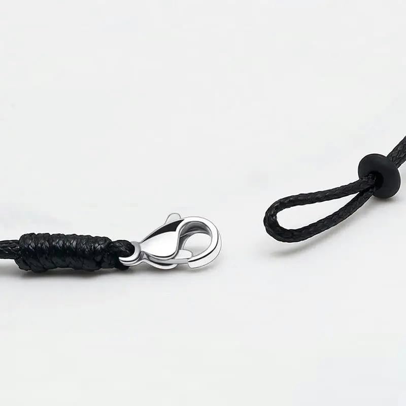 Cordon de collier ciré pour fabrication de bijoux et corde de cire tressée 1mm ZYFSHA 65cm