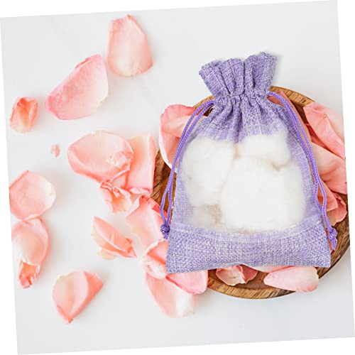 10 bolsas de saquito vacío lavanda para decoración miniatura 5