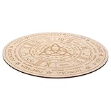 MUSISALY Holz Altarplatte Rund Stabile Holzdeko für Rituale und Zeremonien Robustes Holzbrett als Opferaltar Dekoratives Holzornament für Spirituelle Zeremonien und Opfergaben