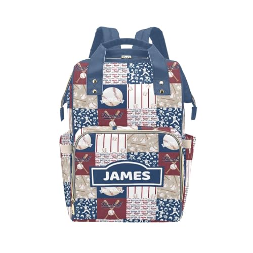 Noverbibi Custom Baby Diaper Bag with Name, Travel Tote