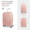 New York XPress 25'' Luggage Hardside Suitcase Expandable 20% Checked Luggage with Double Spinner Wheels and TSA LOCK,Lightweight Travel Suitcase for Men/Women（Pink,25in） #2