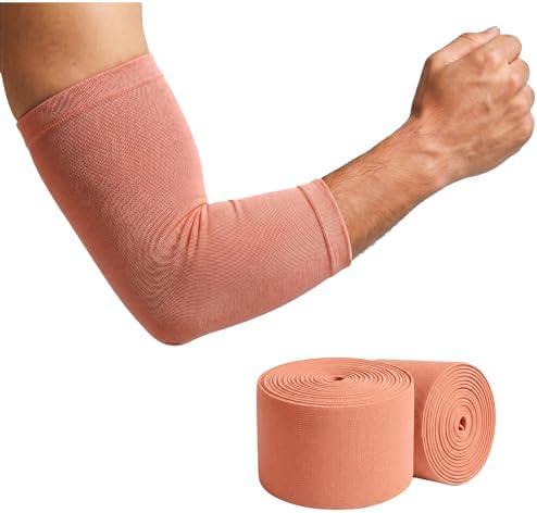 Dyna Cricket Sleeve | Sports Sleeve | Mild Compression | Injury Prevention for Men and Women | Sun Protection Arm Sleeve | Breathable & Reusable, Beige, 5M