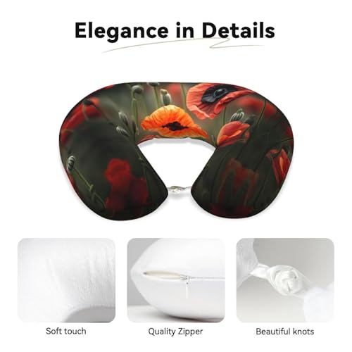 Almohada de Viaje con Soporte para Cuello y Estampado Floral miniatura 4