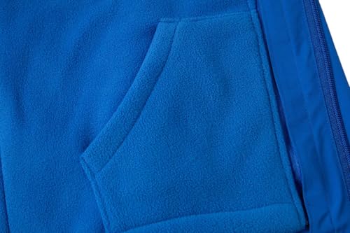 Echinodon Kids 3 in 1 Waterproof Jacket Detachable Hood Boys Windproof Coat Inner Fleece Kids Outerwear Blue 130 - Image 8