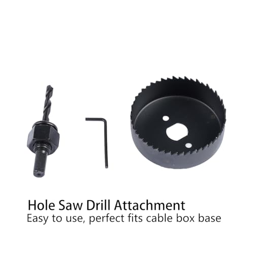 Flynsu in-Wall TV Cable Hider Kit for Neat Appearance w/Power & Low Voltage Cable Management, Includes Hole Saw Drill Attachment for Easy Mounting