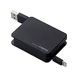 ロジテック ライトニングケーブル Lightning Apple正規認証 巻取 1.2m ブラック LHC-TUALRLN12BK