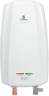 Standard By Havells Lyft 3 Litre Instant Water Geyser 3000 Watts | Stainless Steel Tank | Rust Proof Body | Automatic Cut Off | 5 Year Inner Tank Warranty, 2 Year Comprehensive Warranty (White)